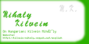 mihaly kilvein business card